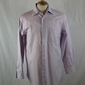 Jos A Bank 15 34 Light Lavender Woven Stripe Shirt